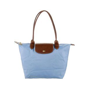 Longchamp 'Le Pilage' Blue Nylon LargeTote